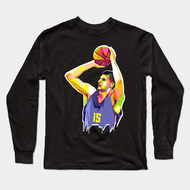 NIKOLA JOKIC Long Sleeve T-Shirt by Vector Baturaja